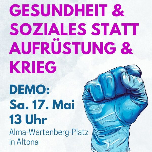 Plakat zur Demo zum Tag der Pflegenden: 